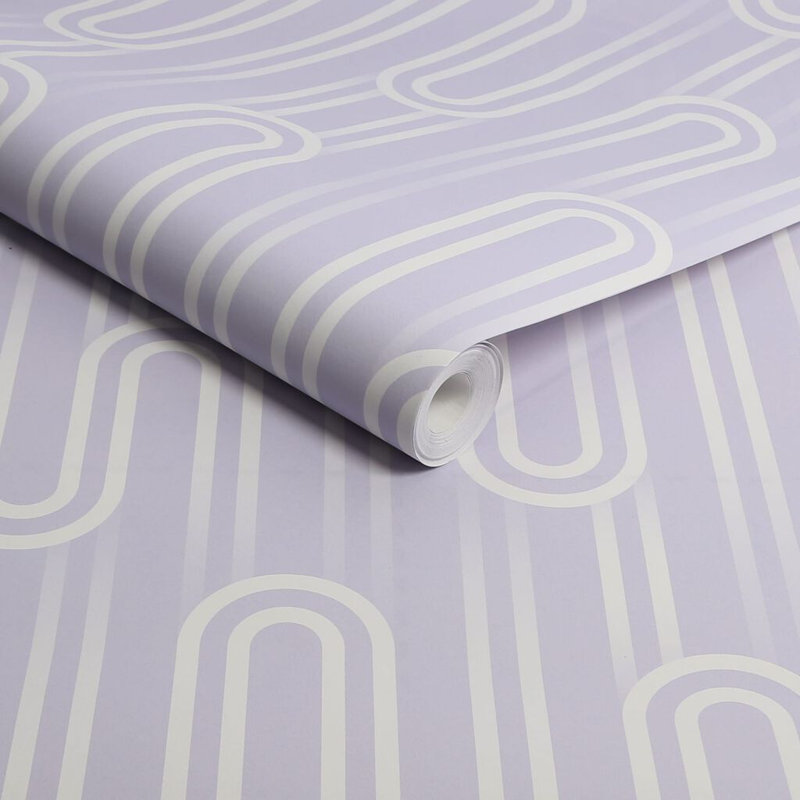 Envy Ups n Downs Geometric Wallpaper, Purple