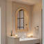 Miroir mural arqué avec cadre en bois H 35,43 "x l 23,62"