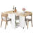 Atoria Oak Solid Wood Base Dining Table