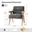 Fauteuil d'appoint moderne Donohoe Mid-Century avec accoudoirs courbés-946745531