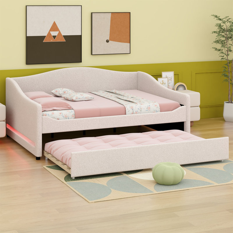 Anaiah Upholstered Daybed, Full, Beige