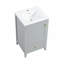 Meuble-lavabo avec lavabo, armoire de salle de bain avec porte à fermeture douce, support de rangement et tiroir