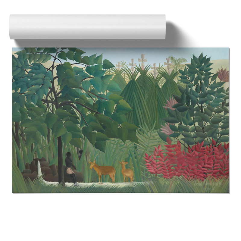 Two Deer by Henri Rousseau - Frameless Print, 30cm H x 42cm W x 0.1cm D