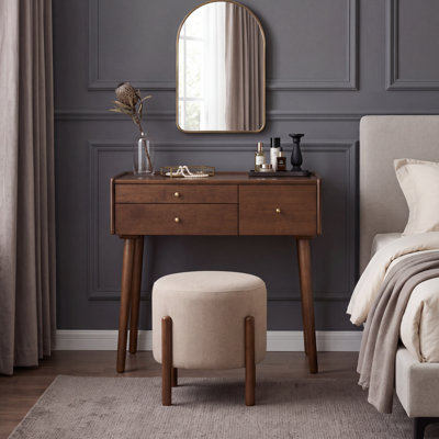 Meuble-lavabo en bois massif avec tiroirs de rangement MCM