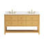 Nelson 36 in Undermount Single Sink Bathroom Vanity with White Engineered Stone Top-658965229