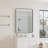 Black Rectangular Metal Framed Wall Mirror-1689910381