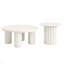 Ensemble de 2 tables basses modernes avec pieds cylindriques et 1 table de bout pour le salon
