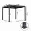 Pergola en aluminium noir Byron avec toit à persiennes réglable