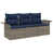 Structure grise / coussin bleu marine est en rupture de stock