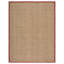 Tapis Debroh en fibres naturelles/rouges, couleur unie jonc de mer-188114969