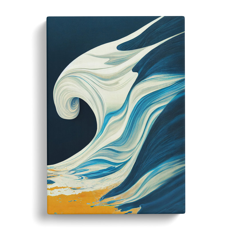 XV1022-4278X Sublime Ocean Wave Abstract - Print, No Matte, 50cm H x 35cm W x 3cm D, Wrapped Canvas