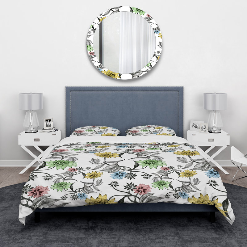 Ensemble de housse de couette moderne et contemporaine, Housse simple + 1 taie décorative