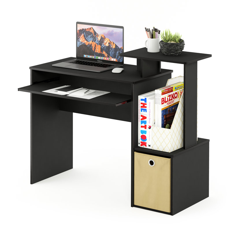 Lancaer Computer Desk, Black/Brown