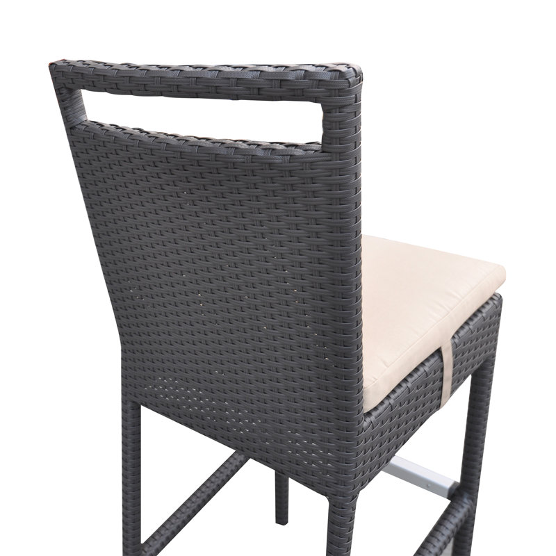 Whittingham Wicker Outdoor Stool with Cushion