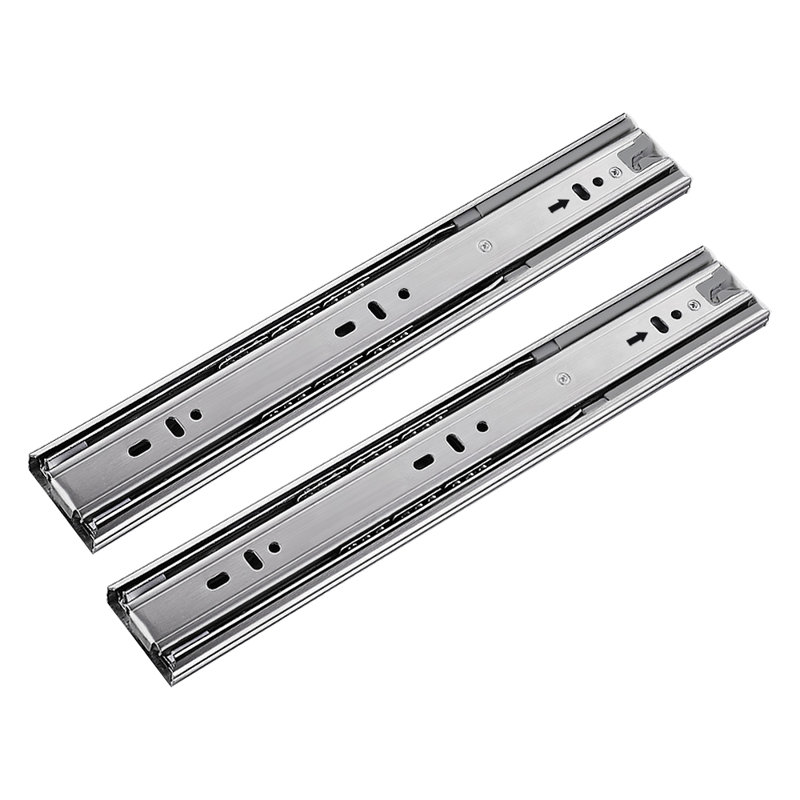 Glissière en métal pleine extension à fermeture latérale, H 12 po x l 1,77 po x P 0,1 po