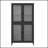 Classic Metal Storage Cabinet With 4 Glass Doors And 4 Adjustable Shelves, Waffle Grid Tempered Glass For Display And Organization