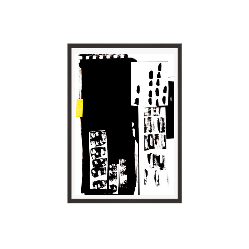 Town Square, H 16 po x l 12 po, Espresso, cadre simple, Blanc