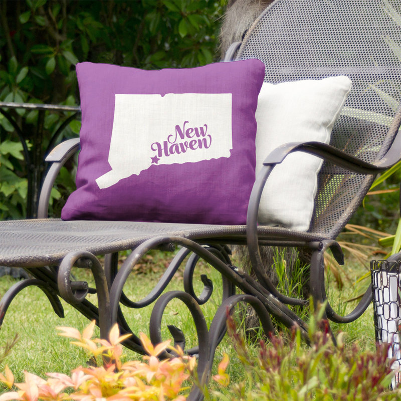 Indoor/Outdoor Throw Pillow, 18" x 18", Violet, Spokane