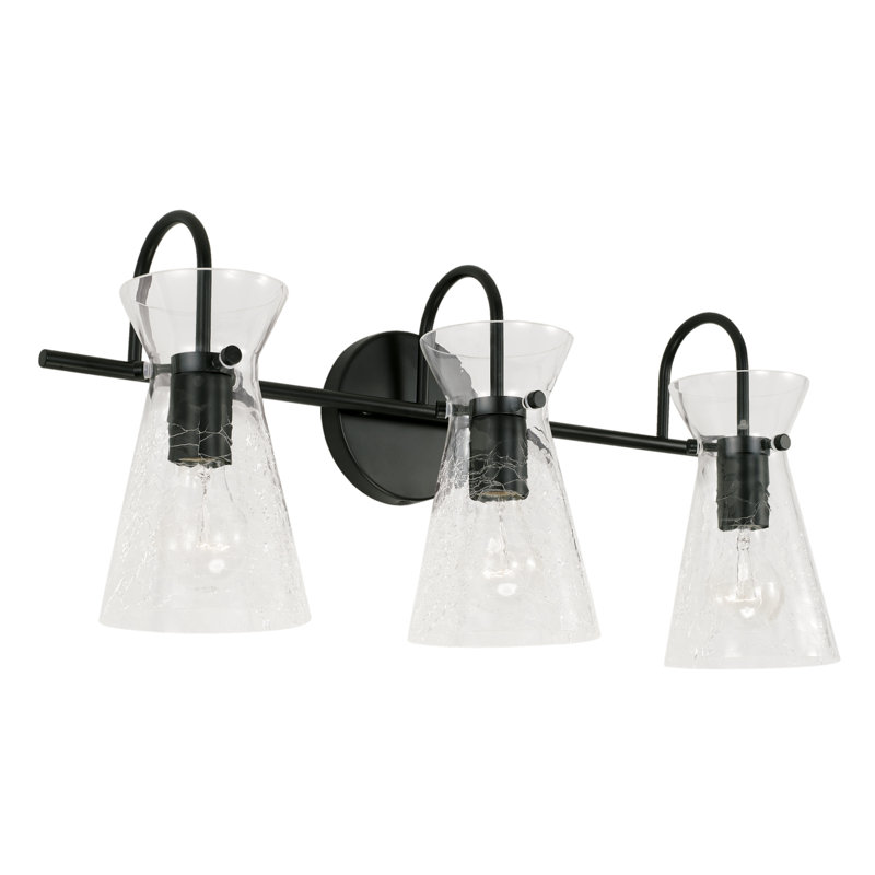 Farryn 3 - Light Dimmable Matte Black Vanity Light