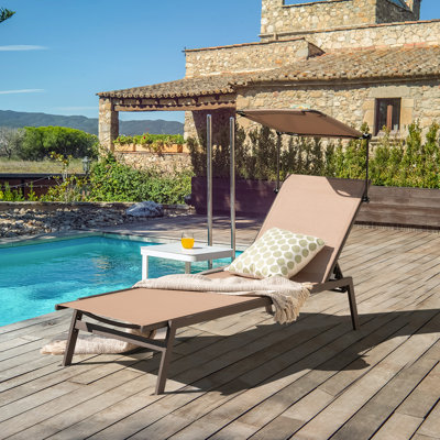Chaise longue simple inclinable 78 po Laurentina