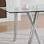 Table de salle à manger en verre trempé de 71 pouces avec pieds robustes en métal-1603086588
