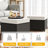 5 Pieces PE Wicker Outdoor Conversation Set With Rock chairs, Side Table & Ottomans for Backyard, Porch, Deck & Balcony-328699047