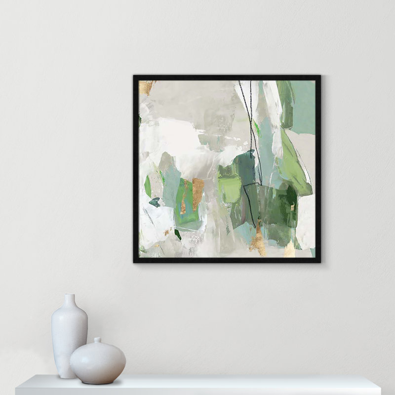 «Enchanted Emerald II» par Tom Reeves, H 27,5 po x l 27,5 po x P 0,75 po, Cadre noir mince