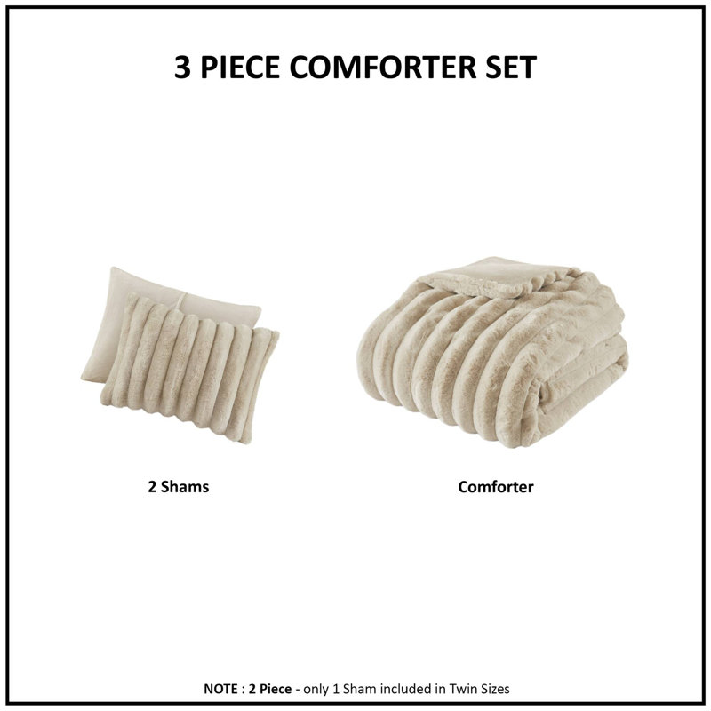 3 PCSSoft Bedding Sets, Taupe