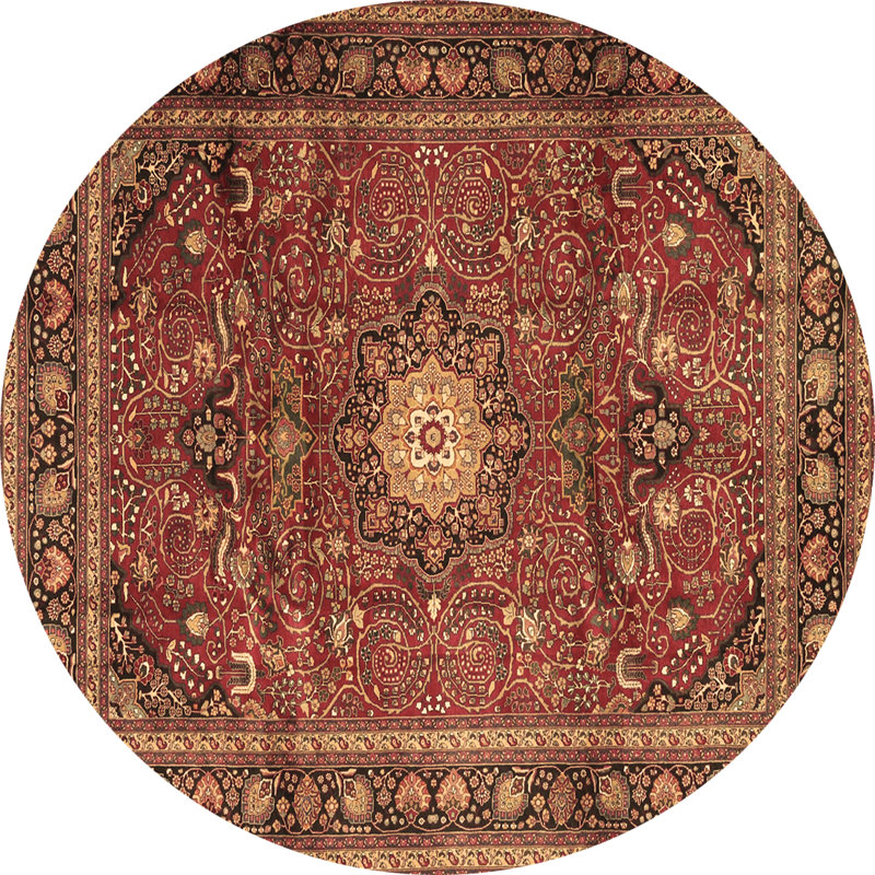 Tapis brun traditionnel Traditional 4093, Rond 5 pi