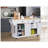 Durable Kitchen Island With Rubberwood Countertop, Spacious Storage, And 5-Wheel Mobility For Enhanced Cooking Convenience-649148248
