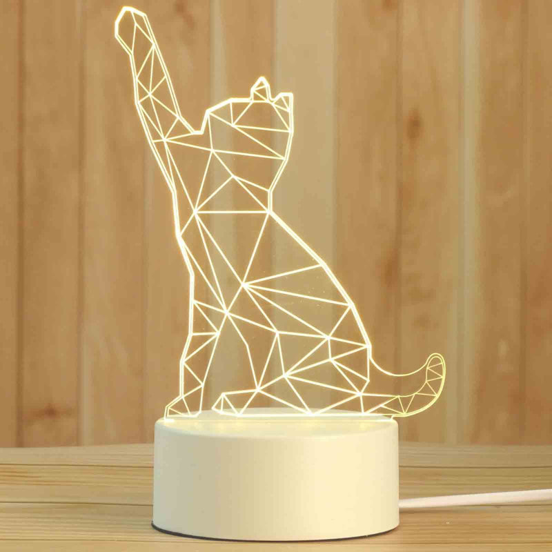 LED Night Light Animals Bulbing Light For Kids Toy Christmas Birthday Gifts USB Visual Wrong Lighting For Bedroom Living-Room