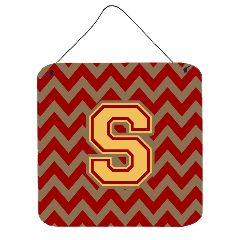 Décoration murale chevron, Grenat / or, S