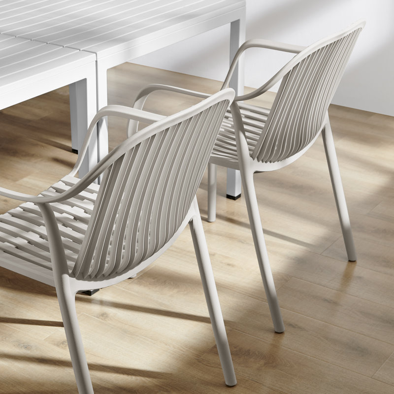 Table de salle à manger en plastique avec pieds en métal, résistance aux intempéries, table de patio, table d'extérieur de restaurant