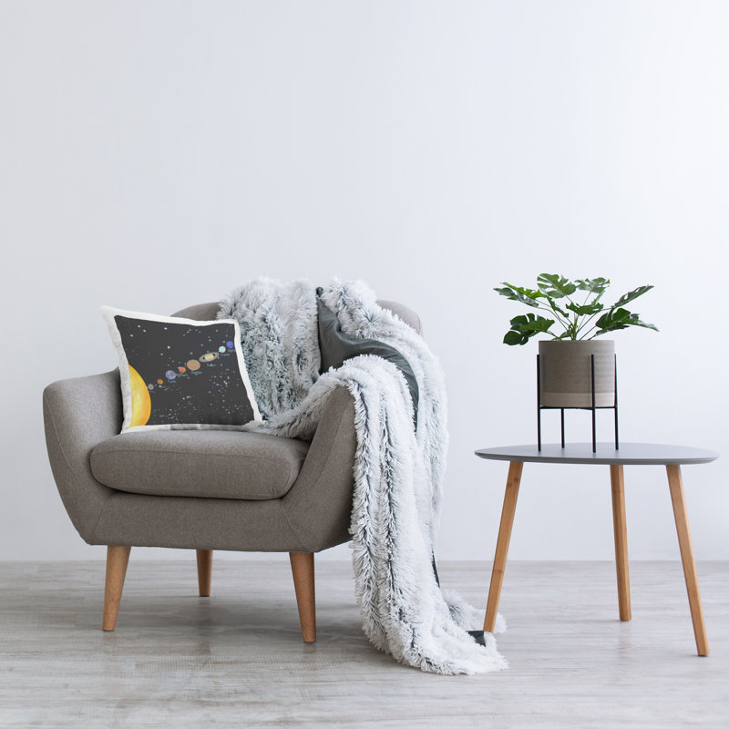 Solar System Planets Decorative Printed Throw Pillow by Ashley Singleton