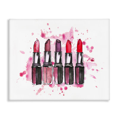  Modern Splatter Lipstick Canvas Wall Art by Svetlana Aleynikova