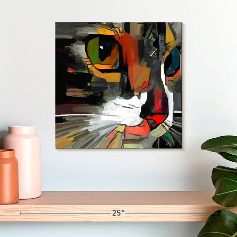 " Abstract Cat ", 16" H x 16" W x 1.25" D