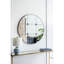Miroir mural rond de 36 po en verre antique - un ajout charmant à la salle de bain, au vestibule, à la console de style traditionnel, parfait pour le vestibule et le foyer