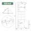 Armoire haute triangulaire avec 3 tiroirs et tablettes réglables-351603103