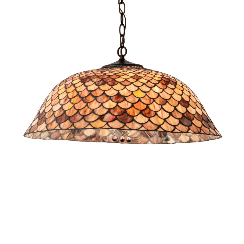 Padraig 3 - Light Pendant, Ruby Coral