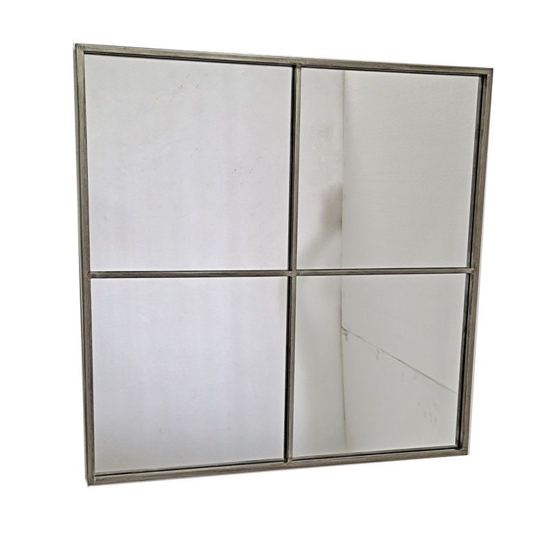 Metal Flat Wall Mirror, Silver