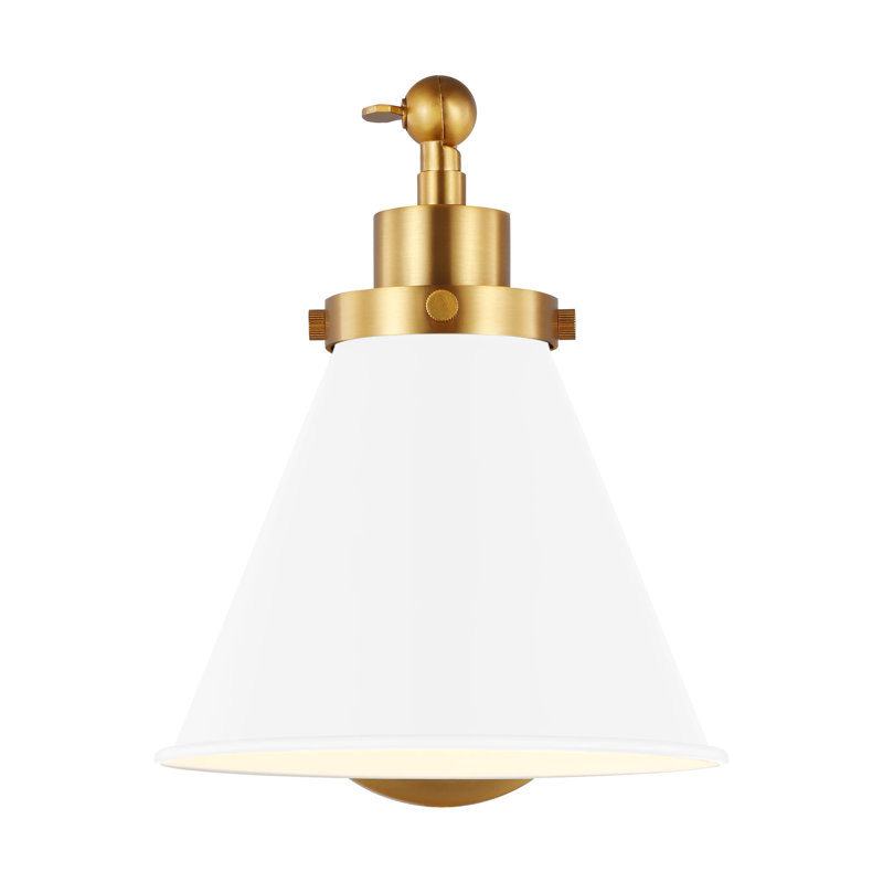Wellfleet 1 - Light Swing Arm, White, Gold