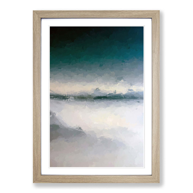 Misty Mountains in Italy - Picture Frame Graphic Art Print, 36cm H x 27cm W x 2cm D, Oak Framed