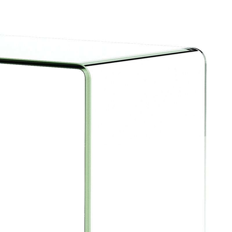 Console en verre cintré de 12 mm trempé - apporte un look moderne et élégant à votre table de salon