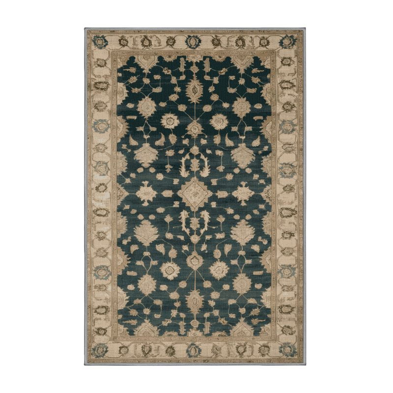 Tapis gris lavable à la machine, Rectangle 7 pi x 9 pi