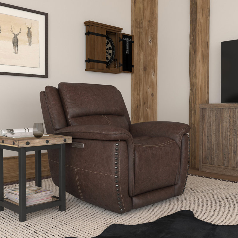 Fauteuil inclinable électrique Beau avec repose-tête électrique, Brun