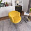 Fauteuil demi-tonneau en velours l 66,04 cm Floreal-1461271450