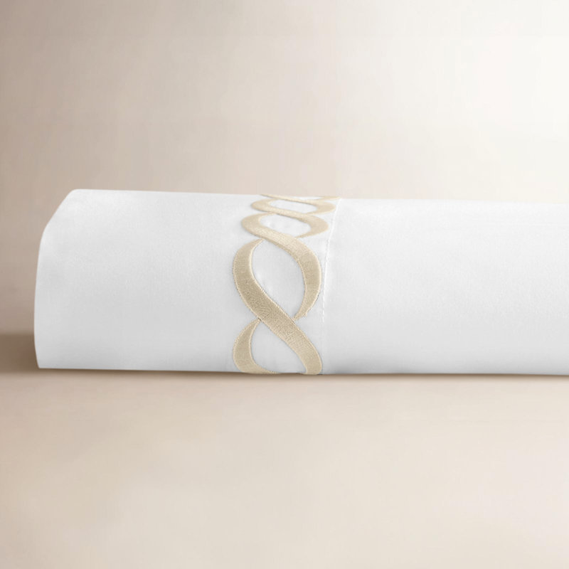 Leno Cotton Blend Percale Flat Sheet, King Flat Sheet, Taupe