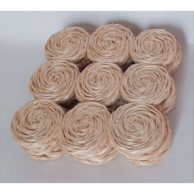 Square 4 Piece Coaster Set, Natural