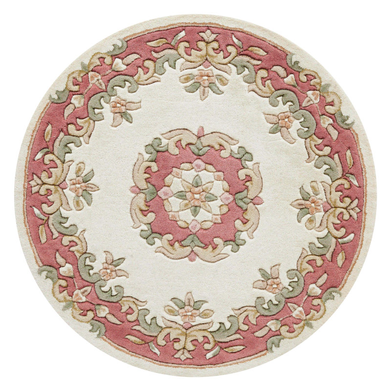 Hounslow Oriental Wool Hand Tufted Area Rug, Round 120cm