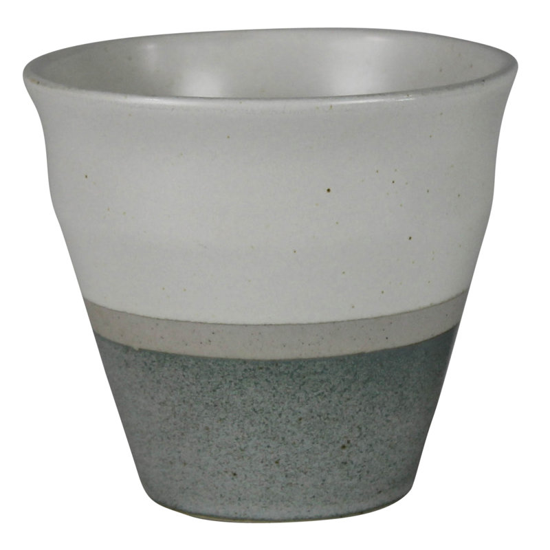 Verre, céramique, capacité de 8 oz, Vert; blanc